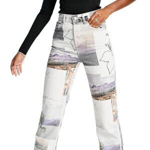 TopShop Photo Postcard Print Kort Jeans Size US 8 (30 x 30 )